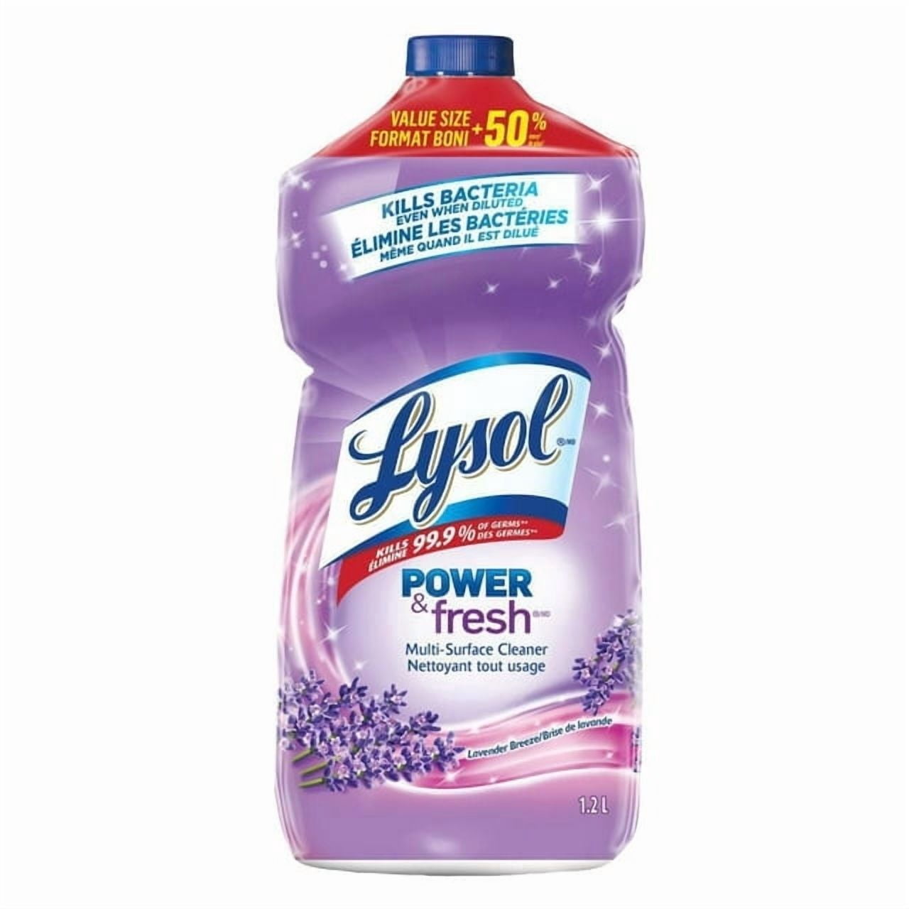 Lysol All Purpose Cleaner, Pour, Lavender, Multi Surface Cleaner, 1.2 L