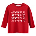 thumbnail image 4 of PMVFHDE Combinaisons Filles Hauts T-Shirt Fille T-Shirts Filles T-Shirts pour Fille T-Shirts Graphiques T-Shirts pour Fille Graphique T-Shirts de la Saint-Valentin pour Filles Imprimé Col Rond Fonctionnel Manches 3/4 T Rouge,13-14 Ans, 4 of 4