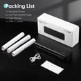 thumbnail image 4 of Thermal Printer, 2600mAh Battery, 300 dpi Wireless Printer Support US Letter & A4 for Travel, Inkless Portable Bluetooth & USB Printer, Compatible with IOS Android MacOs Windows, 4 of 12