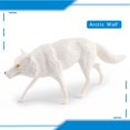 thumbnail image 2 of XZNGL Simulation White Wolf Animal Model Static Roaring Wolf Walking Wolf Cub Desktop Sand Table Decoration Ornaments, 2 of 2