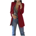 thumbnail image 2 of EGNMCR Womens Casual Loose Blazers Solid Color Long Sleeve Cardigans with Pockets Work Office Jacket Blazer, 2 of 6