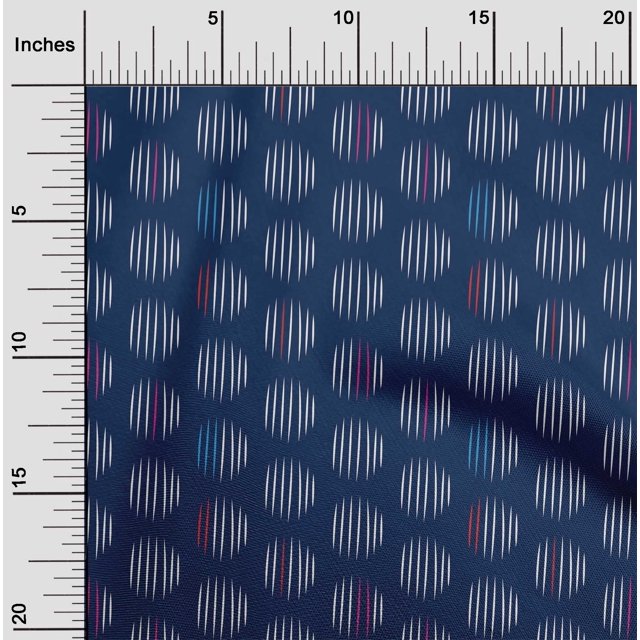 oneOone Viscose Chiffon Fabric Line Geometric Decor Fabric Printed BTY 42 Inch Wide