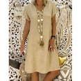 thumbnail image 4 of AMERTEER Robe T-Shirt en Coton Décontractée pour Femmes, Style Estival, Grande Taille, Robe pour Dames, 4 of 6