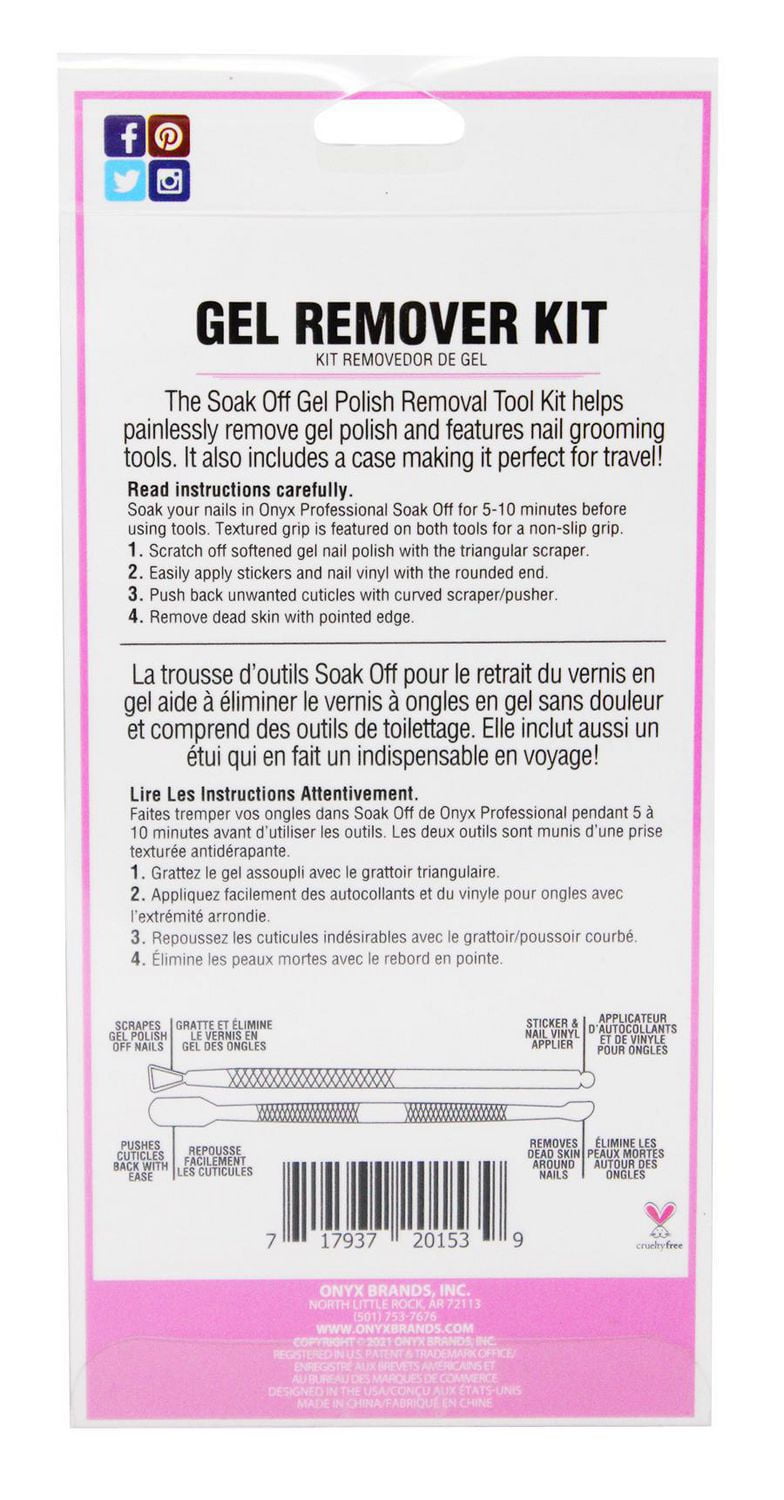 Onyx Professional Trousse d'Outils de Retrait par Trempage du Vernis en Gel avec Étui de Rangement