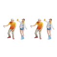 thumbnail image 2 of Wweixi 1/87 Diorama Graffiti Figure Characters Resin People Train Layout white yellow 2Set, 2 of 6