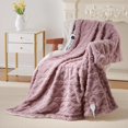 thumbnail image 4 of JoanKaren Heated Blanket Electric Throw 50"×60" with 10 Heating Levels & 10 Hours Timer,Fast Heating,Machine Washable,Dusty Pink, 4 of 9
