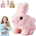 thumbnail image 1 of SUTENGDA Bunby - My Realistic Bunny  Realistic Bunny Can Walk and Talk   Bunby My Realistic Bunny   Bliss Stuffed Bunny  Easter Plush Interactive Realistic Bunny Robot (Pink), 1 of 7