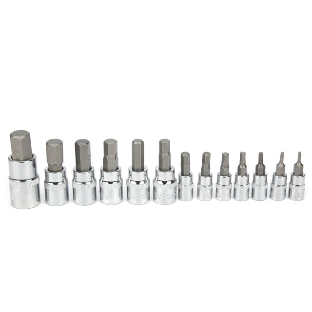 Fosa Clé Carrée Hexagonale Ensemble 1/4 Po 3/8 Po 1/2 Po Entretien Auto Réparation avec Boîte à Outils, Clé Carrée Hexagonale Ensemble