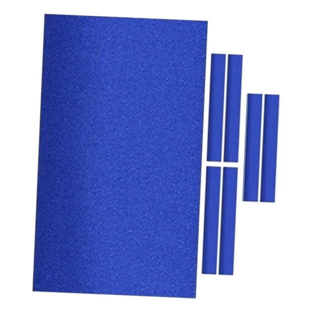 jinwen Billiards Table Cloth, Pool Table Cushion Set, Professional Snooker and 6 Pieces Strips Billiard Pool Tablecloth Billiard Cloth, L Blue