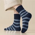 thumbnail image 2 of FhsagQ Socks Plus Size Socks for Men 3X Mid Leg Socks Heavy Towel Sole Socks Socks Striped Wool Socks Mens Socks Robe Socks for Men Plus Size Red Blue A, 2 of 4