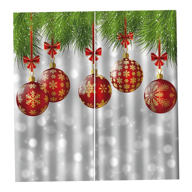 Abbracc 2x Waterproof Polyester Fabric Bathroom Shower Curtain Panel Decor 9 Hooks Style1