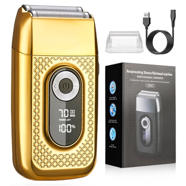 Maoww Electric Shaving Machine For Beard And Hair Removal 3 ADJUSTABLE SPEED Travel Lock FunctionThe gold
