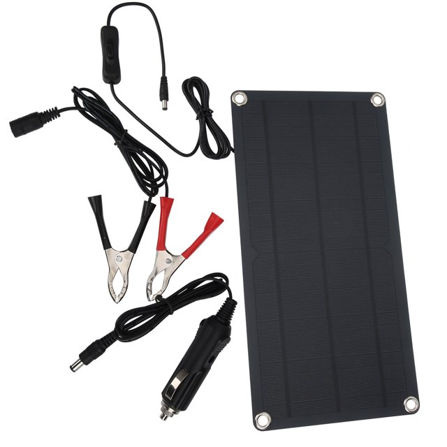 Solar Panel, Solar Battery Charger, 12V 10W Monocrystalline Silicon Waterproof For Outdoor Camping