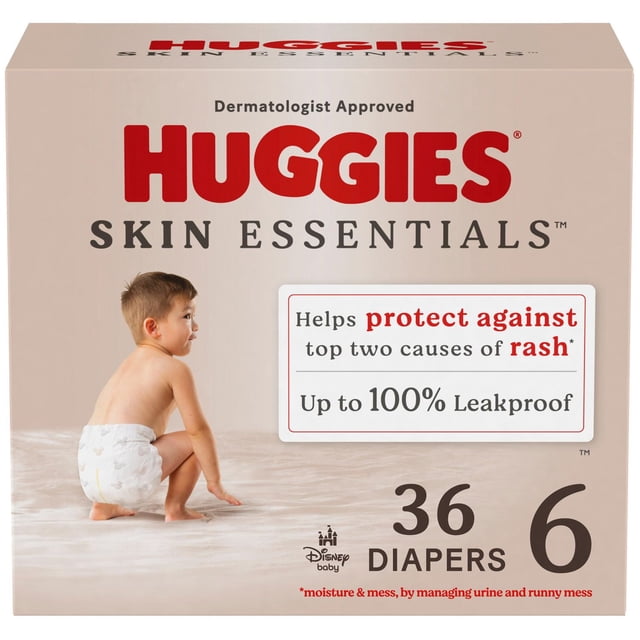 Couches pour bébés Huggies Skin Essentials, Tailles : N-6, 76-36 Unités