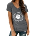 thumbnail image 5 of WTXUE T-Shirts à Manches Courtes, Chandails à Col Rond pour Femmes T-Shirts à Col en V pour Femmes Légers et Doux T-Shirts d'Été Décontractés Hauts pour Femmes Grande Taille Gris P, 5 of 5