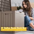 thumbnail image 3 of EasyUp Coffre de Terrasse en Résine de 30 Gallons, Coffre de Rangement Extérieur Verrouillable pour Meubles, Outils de Jardin et Rangement d'Outils, Boîtes de Rangement Extérieures Étanches (Gris), 3 of 7