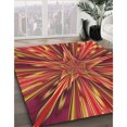 thumbnail image 3 of Ahgly Company Machine Washable Indoor Round Transitional Orange Area Rugs, 5' Round, 3 of 7