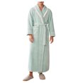 thumbnail image 1 of FhsagQ Pajamas Men's Pajamas Sleepwear Long Mens Fuzzy Robe Mid Length Bathrobe Belted Soft Bath Robes Kimono Robe with Pockets Fall Winter Spa Robes Mens Pajamas Trunks Low Rise Super Fit Green M, 1 of 3