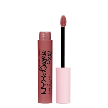NYX PROFESSIONAL MAKEUP, Lip Lingerie XXL Matte Liquid Lipstick, Vegan Formula - TURN ON (Peach Nude)