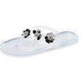 thumbnail image 2 of LSLJS Women's Summer Jeweled Rhinestone T-Strap Flat Sandals Beach Flip Flop Shoes, 2 of 4