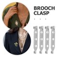 thumbnail image 3 of HONITANO 40Pcs Stainless Steel Brooch Pin Backs Plated Silver Metal Pin Fasteners for Name Tags Craft, 3 of 7