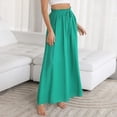thumbnail image 4 of Jsaierl Womens Casual Wide Leg Pants Ruffle Elastic Drawstring Palazzo Pants Loose Comfy Trousers with Pockets, 4 of 8