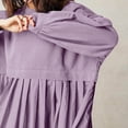 thumbnail image 4 of Pisexur Robe Chandail Surdimensionnée pour Femmes, Col Rond, Manches Longues, Patchwork, Robe d'Automne, Chandail à Enfiler, Hauts Amples et Fluides, Robe Chandail, Mini-Robe, 4 of 8