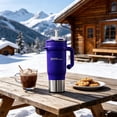 thumbnail image 4 of Gobelet Isotherme en Acier Inoxydable 40oz avec Poignée, Double Paroi sous Vide, Couvercle Anti-Déversement, Paille Réutilisable, Grande Capacité 1200ml Tasse pour Boissons Froides et Chaudes, Bleu/noir/blanc/naturel, 4 of 8