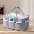 thumbnail image 2 of Sunveno Large Polyester Nursery Portable Diaper Caddy Organizer for Changing Station, 2 of 11