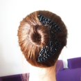 thumbnail image 2 of MesaSe Twist Rhombus Beaded Hair Side Combs Stretchable Double Clips Bun Maker, 2 of 16