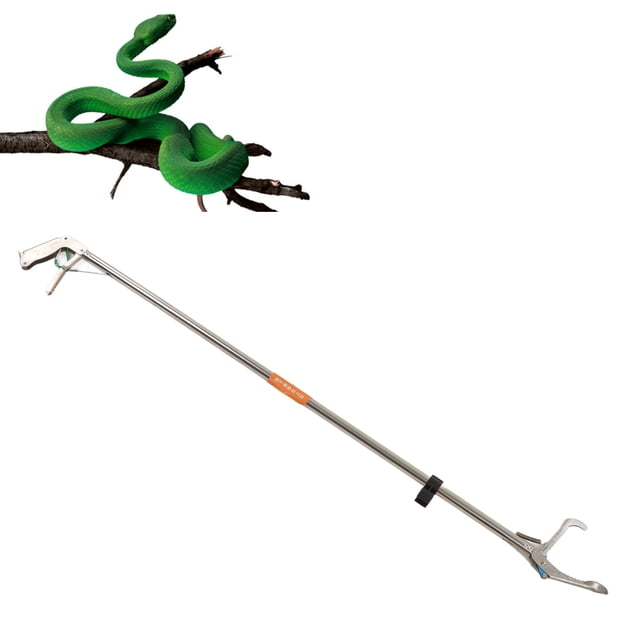 Pince à Serpent, Outil de Manipulation en Acier Inoxydable Pliable Robuste Haute Résistance Sûr Facile à Utiliser pour la Chasse