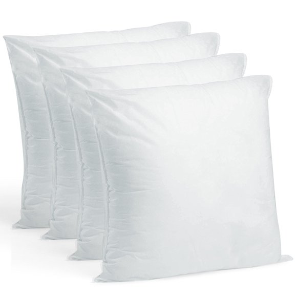 Hometex Canada Pillow Insert 10" x 10" Polyester Filled Standard Cover (4 Pack)