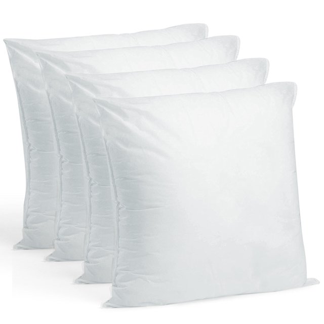 Hometex Canada Pillow Insert 10" x 10" Polyester Filled Standard Cover (4 Pack)