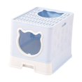thumbnail image 1 of Hooded Cat Litter Box Detachable Fully Enclosed Cat Toilet Reusable Cat Sand Box blue, 1 of 9