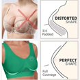 thumbnail image 4 of Women's Rhinestone Sports Bra - Hollow Back Design w/ Wide Strap Support | Anti-Sagging Wireless Bra for Workouts & Mature Figures, 4 of 4