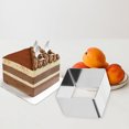 thumbnail image 2 of Square Mousse Mold Stainless Steel Cake Ring Mousse Cutter Cake Mold Dessert Ring Pastry Mould Baking Tool (Silver 4 Inch), 2 of 7