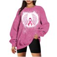 thumbnail image 1 of Penkiiy Chandail pour Femmes Mode Femmes Été Ample Imprimé T-Shirt à Col Rond Manches Longues Blouse Décontractée Rose Vêtements Y2K, 1 of 3