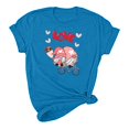 thumbnail image 5 of Pisexur T-shirt de la Saint-Valentin pour Femmes, Imprimé Amour, Manches Courtes, Col Rond, 5 of 5
