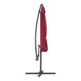 thumbnail image 4 of CorLiving 9.5ft Tilting Cantilever Outdoor Patio Umbrella with Steel Frame and 8 Support Arms, Wine Red, 4 of 10