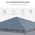 thumbnail image 4 of Outsunny Pavillon à Toit Rigide 10 Pieds x 10 Pieds, Auvent de Gazebo, Pavillon de Patio Extérieur, Gris Foncé, 4 of 10