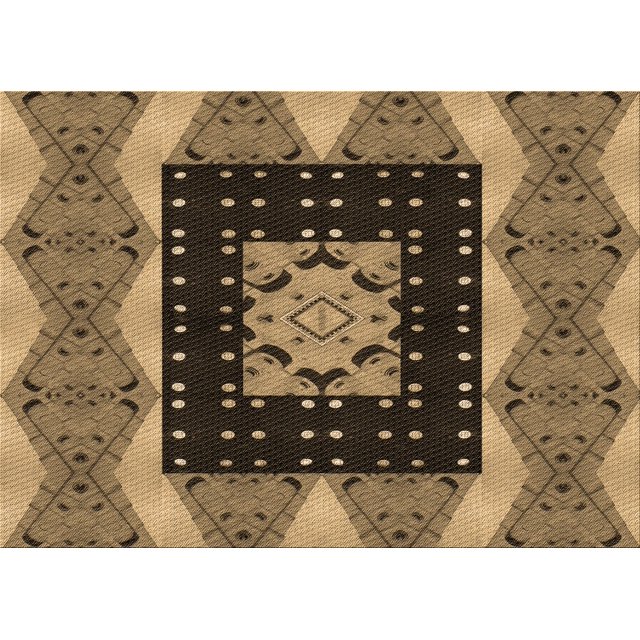 Ahgly Tapis Rectangulaire Lavable en Machine Intérieur Transitionnel Marron, 2 Pieds x 5 Pieds