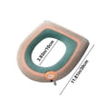 thumbnail image 3 of Yellow Thick Toilet Seat Cover, Soft Polyester Material, Yellow Color, 30X30Cm, Easy To Clean And Install, Comfortable And Durable, 3 of 7