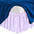 thumbnail image 1 of Wrap Around Bed Skirt 21" inch Drop Easy Care Microfiber Made Bedskirts (Short-Queen-Lilac), 1 of 6
