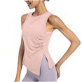 thumbnail image 1 of AherBiu Débardeurs d'Entraînement pour Femmes, Col Ras du Cou Fendu, Sans Manches, Légers, à Séchage Rapide, T-Shirts, 1 of 6