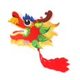 thumbnail image 1 of Handmade Paper Dragon DIY Material s Props Children's Toys Ornament Practical red 45x36cm, 1 of 7