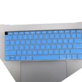 thumbnail image 2 of Langgg Keyboard Cover Laptop Waterproof Dustproof Keyboard Silicone Film Replacement for Macbook Air, Half-transparent, Blue, 2 of 7
