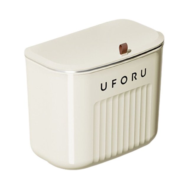 Strong Load-bearing Enlarge Caliber Hanging Trash Bin with Lid Punching Free Kitchen Large Capacity Wall Mounted Garbage Can Household Products