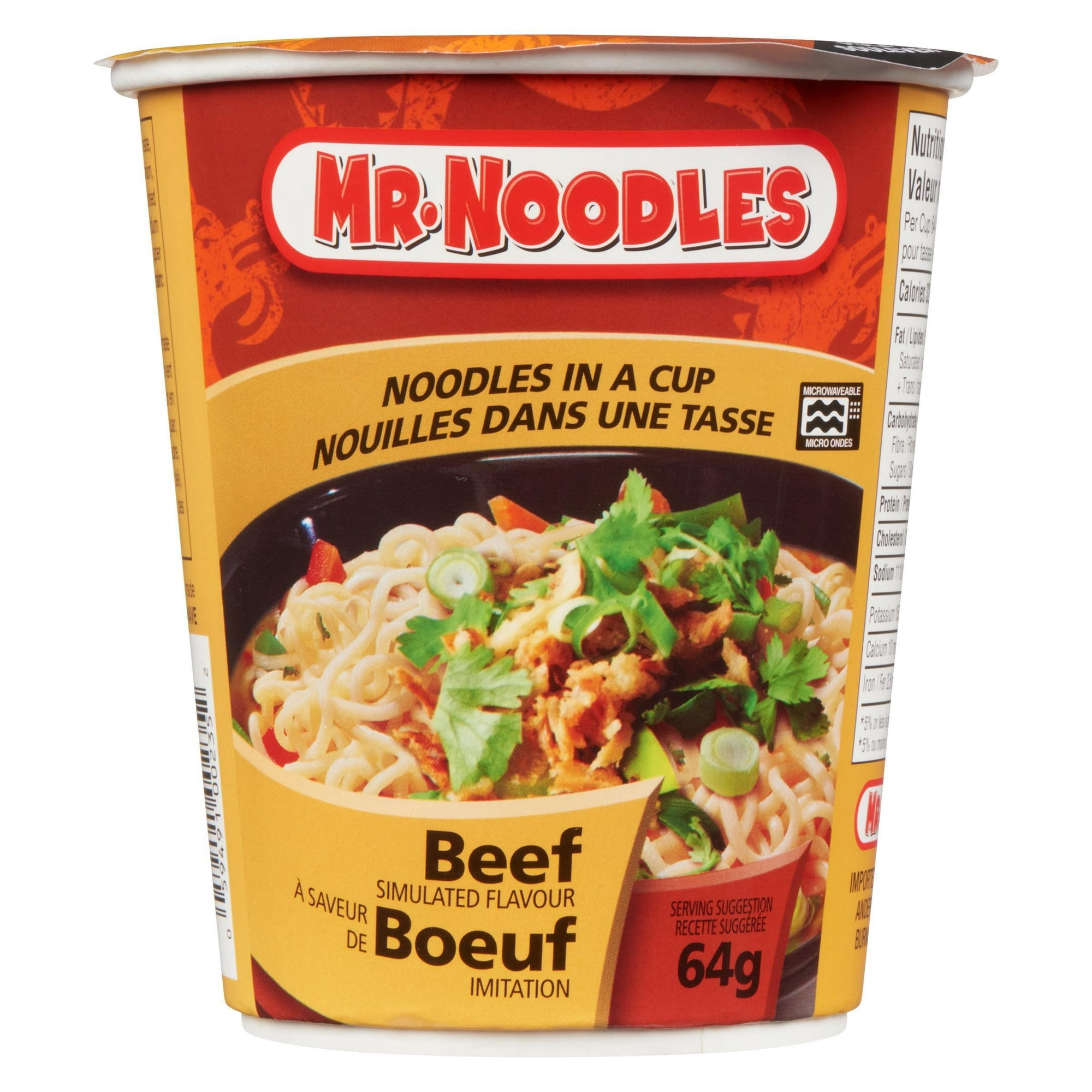Mr. Noodles Tasse à Saveur de Boeuf