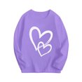 thumbnail image 1 of Plebaso Garçons Filles Manches Longues Hauts en Coton Imprimé Cœur Pull T-Shirts Enfants Blouses Décontractées Col Rond, 1 of 2