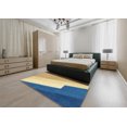 thumbnail image 4 of Ahgly Company Tapis d'Intérieur Carrés Abstraits Bleu Acier Abstrait, 7 Pieds Carré, 4 of 6